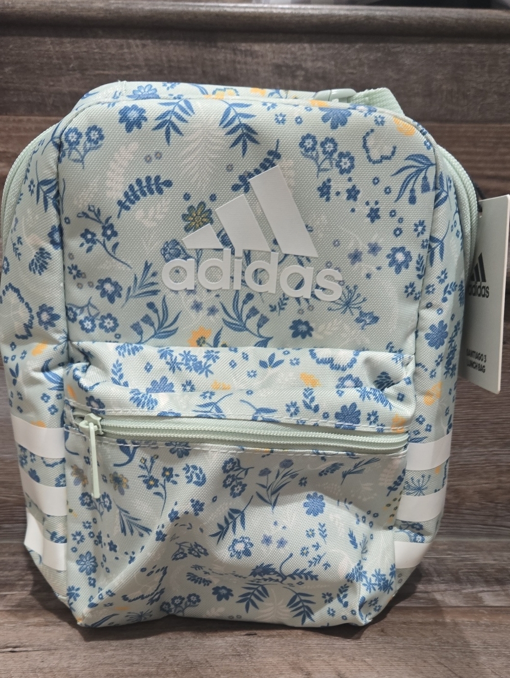 New adidas  Floral  Luncj Bag- Light Blue and Yellow Accents
